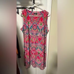 Tommy Hilfiger pink pattern sheath dress